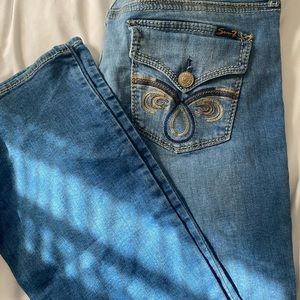 Seven jeans with embroidered back pockets